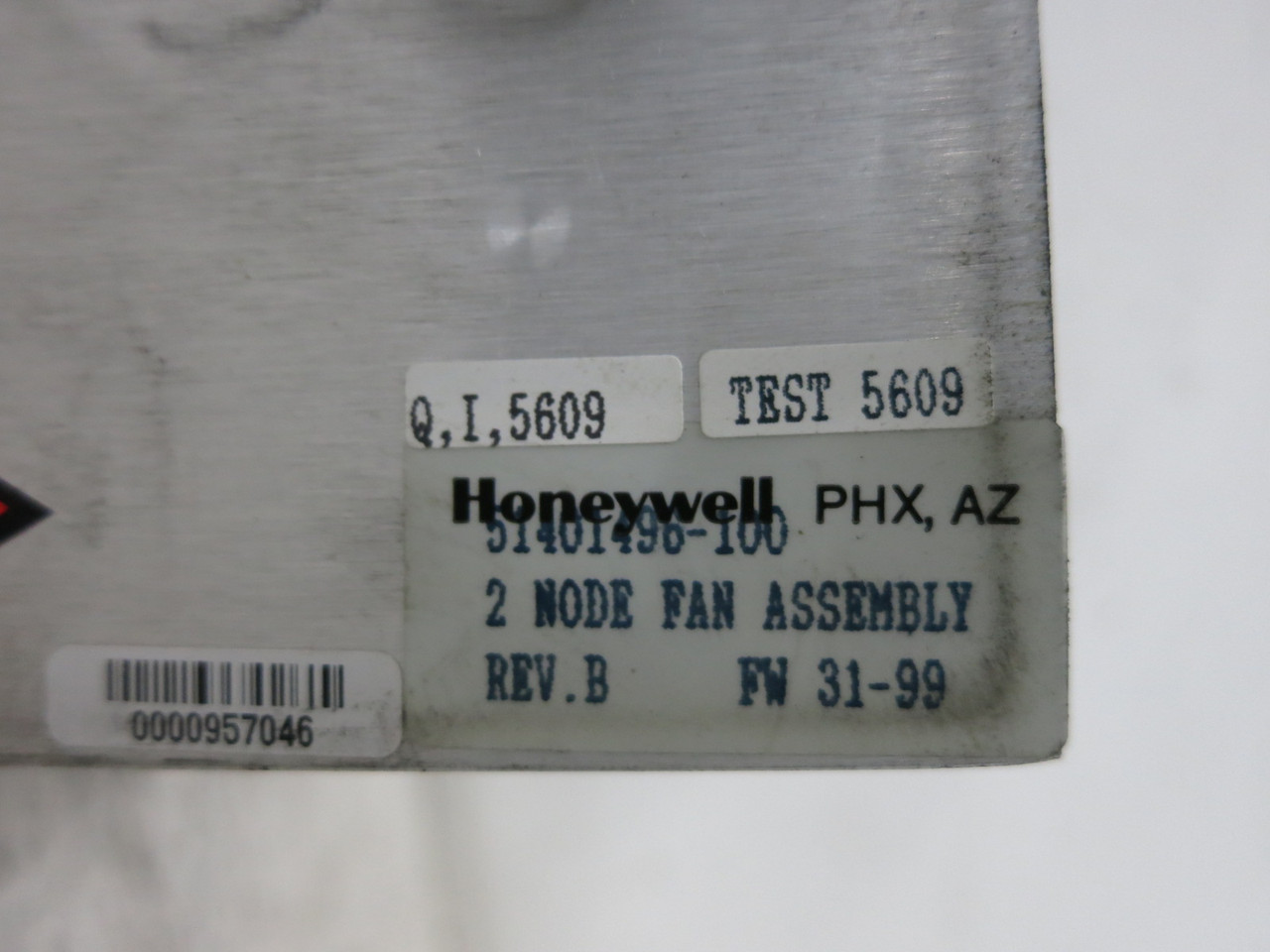 Honeywell 51401496-100 Rev B 2 Node Fan Assembly 51401473-100 D PLC 51401472 D (DW8391-7)