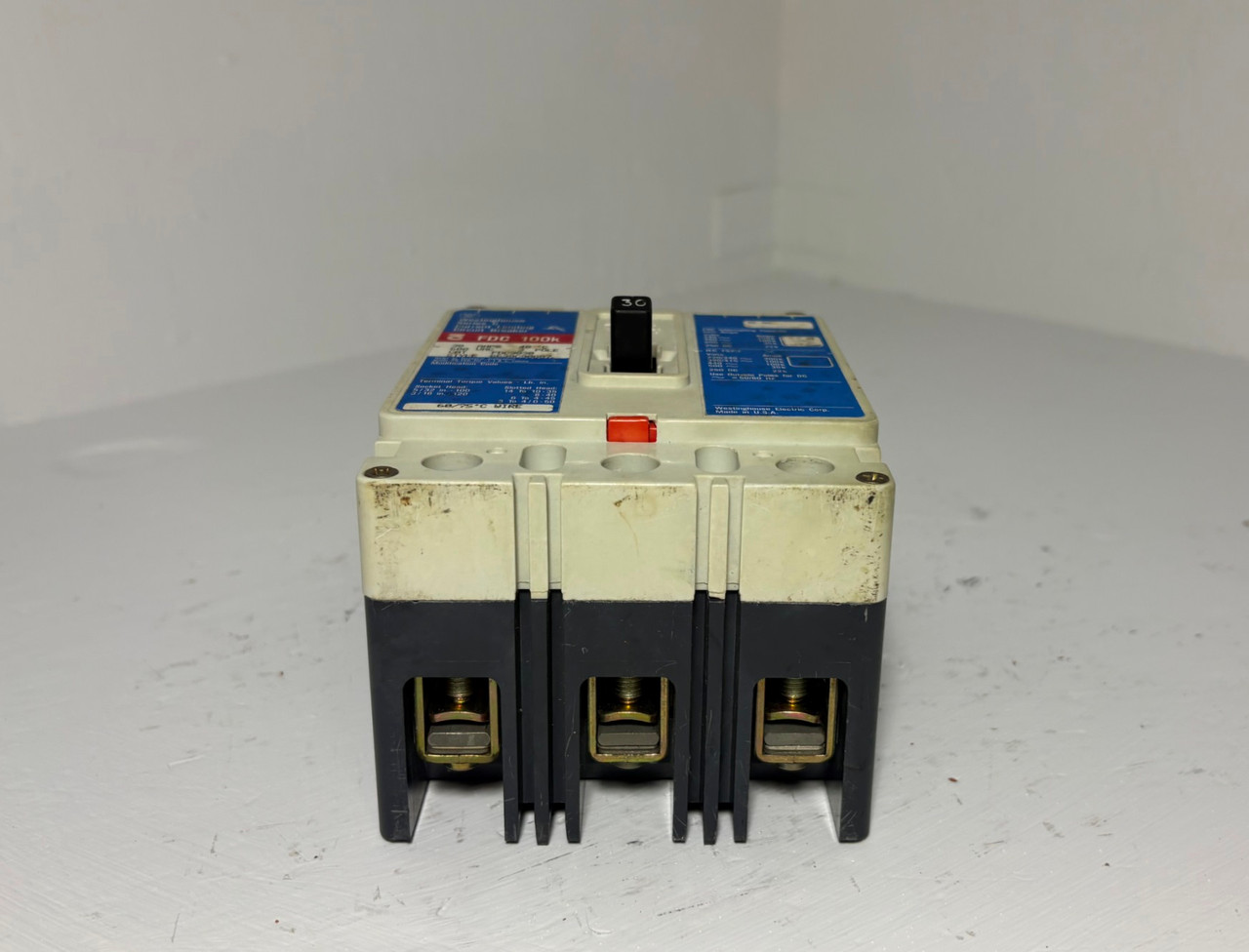 Westinghouse FDC3030 30A Circuit Breaker Matte Red FDC3030L 600V 3P FDC 30 Amp (EM5966-1)