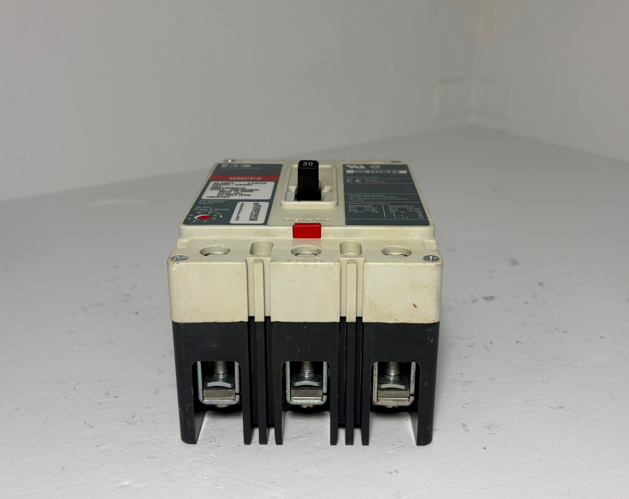 Eaton HMCPS030H1C 30A Circuit Breaker Glossy 600V 3P HMCPS 30 Amp Cutler-Hammer (EM5964-1)