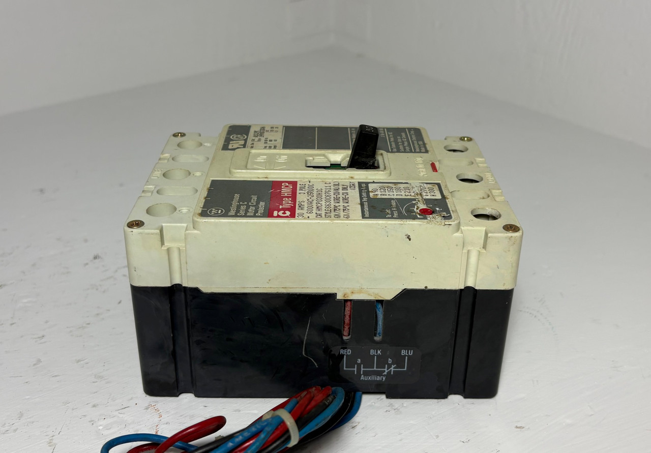 Westinghouse HMCP030H1C 30A Circuit Breaker Matte w Aux 600V 3P Type HMCP 30 Amp (EM5968-1)