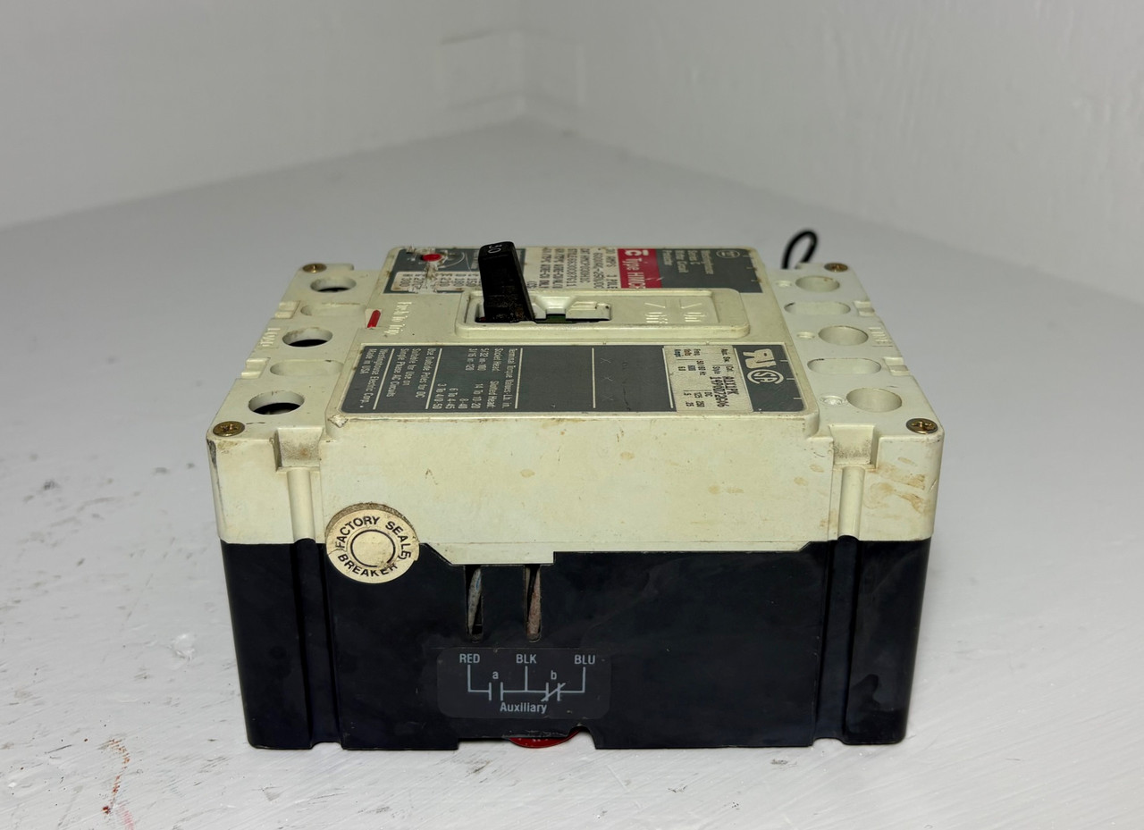 Westinghouse HMCP030H1C 30A Circuit Breaker Matte w Aux 600V 3P Type HMCP 30 Amp (EM5968-1)