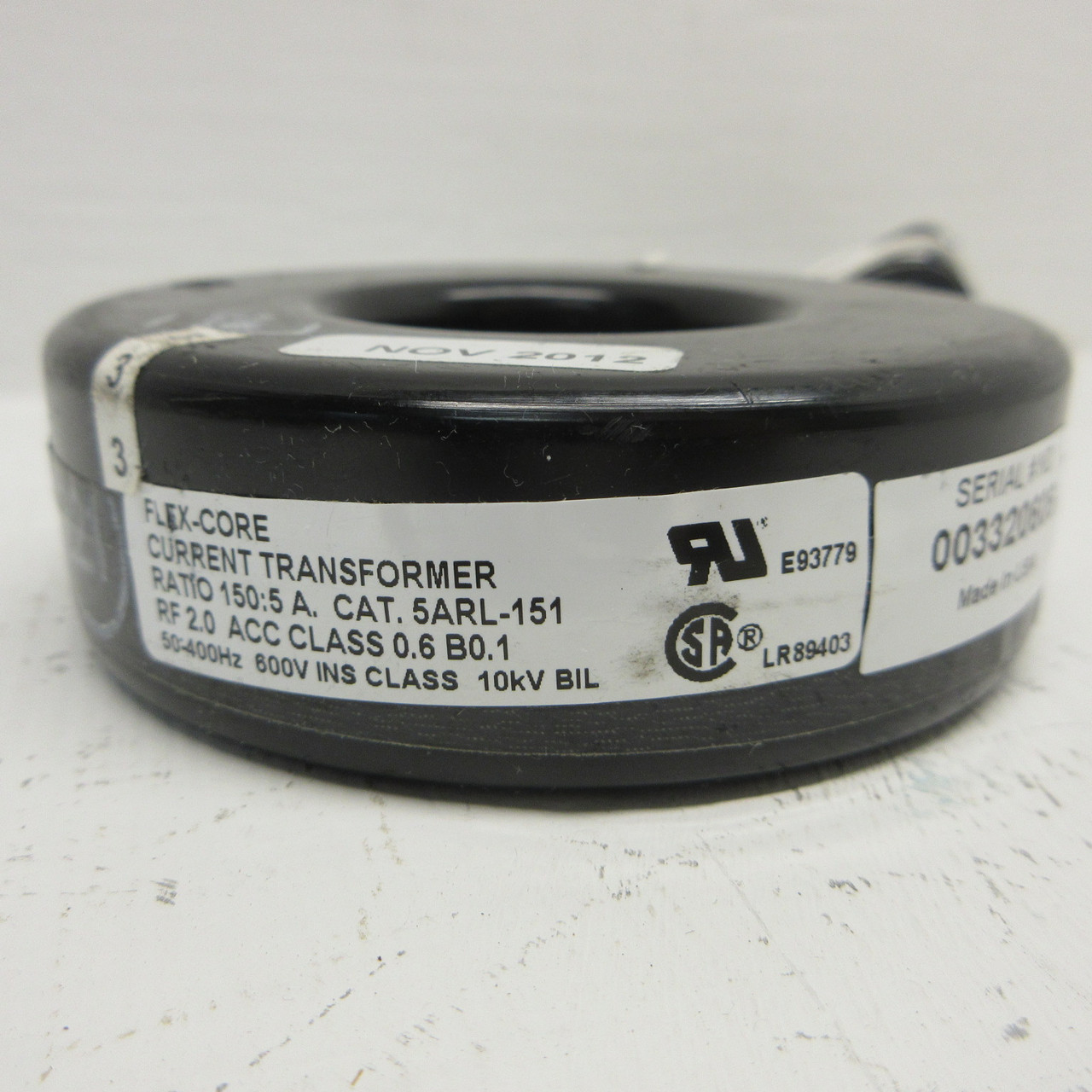 Flex-Core 5ARL-151 Current Transformer CT Ratio 150:5A RF 2.0 ACC Class 0.6 B0.1 (AH1474-3)