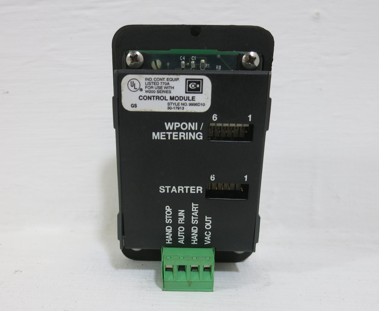 Cutler Hammer WPBFV1 9996D10C05 Advantage Control Module W200 W980903 (BJ1141-1)