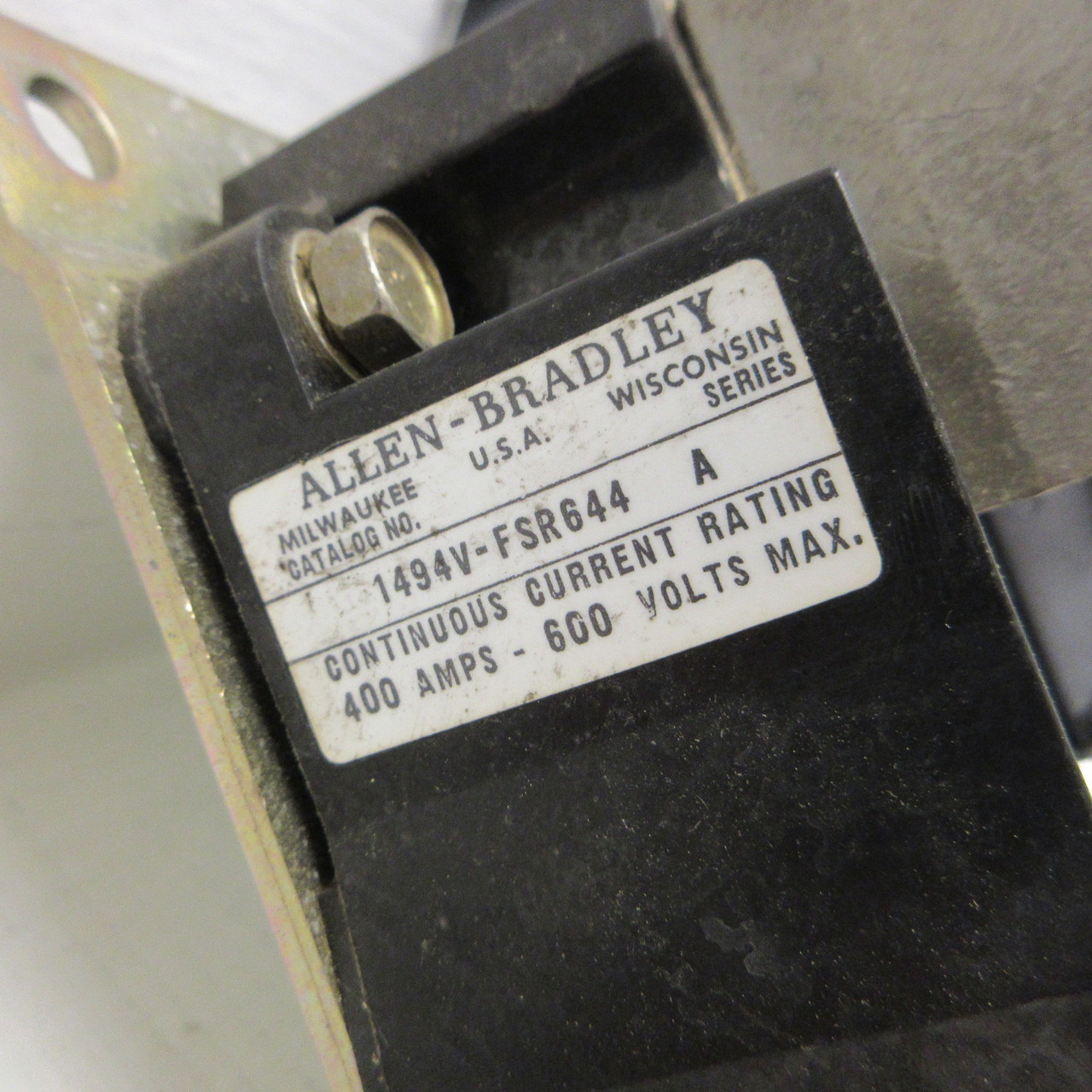 Allen Bradley 1494V-FSR644 Fuse Holder Block Kit 600V 400A Ser A 600VAC 400 Amp (AH1485-1)