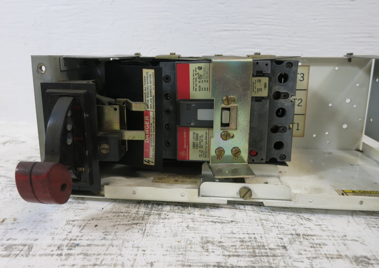 GE 8000 100A Breaker Type 6" MCC Feeder Bucket 100 Amp Motor Control Unit SELA (DW8402-2)