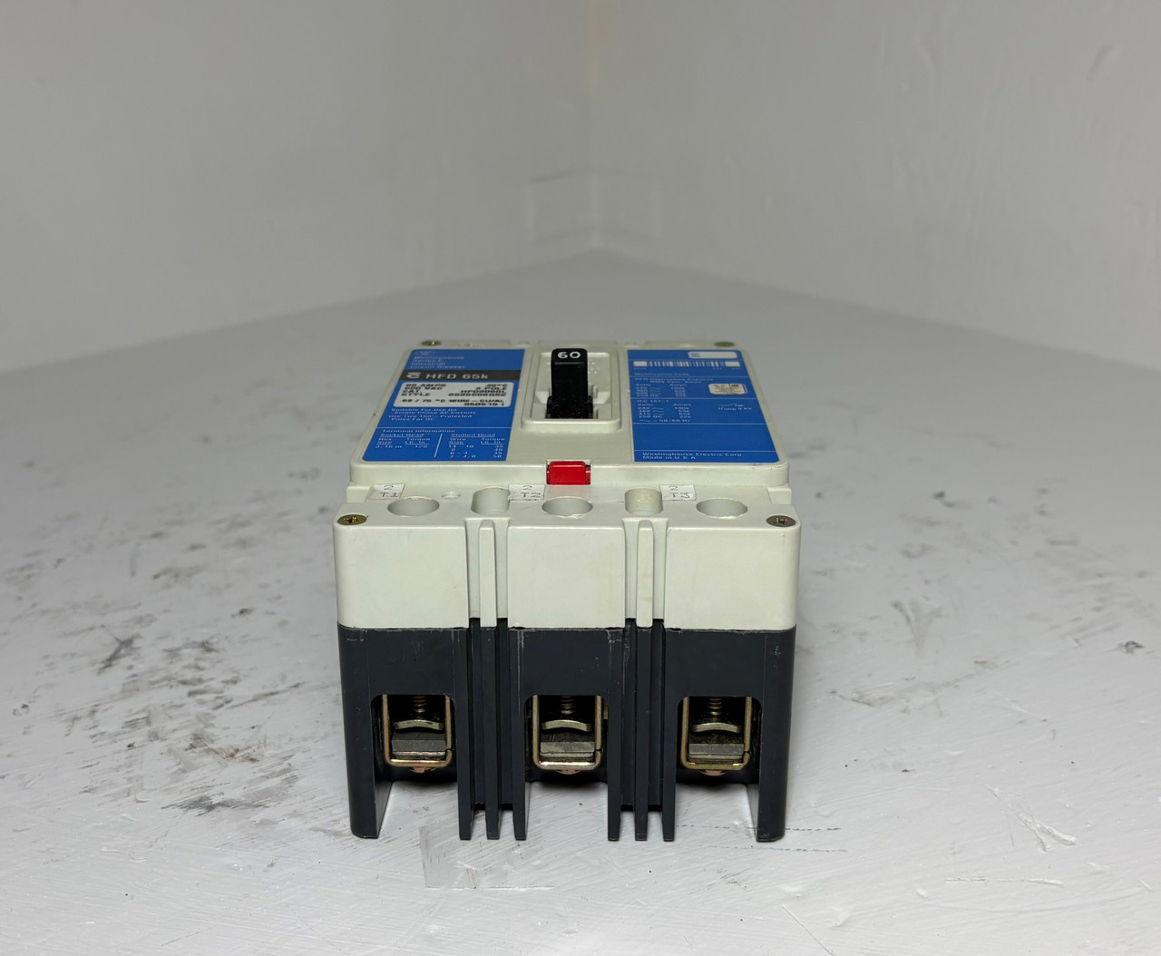 Westinghouse HFD3060L 60A Circuit Breaker Glossy Blue 600V 3P HFD3060L 60 Amp (EM5976-1)