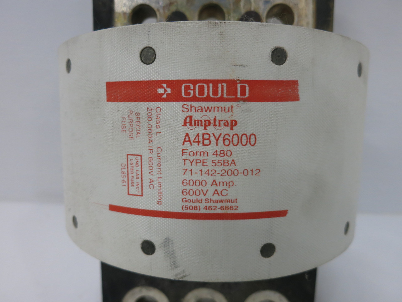 Gould Shawmut A4BY6000 6000A Current Limiting Fuse 600V Form 480 55BA 6000 Amp (DW8409-6)