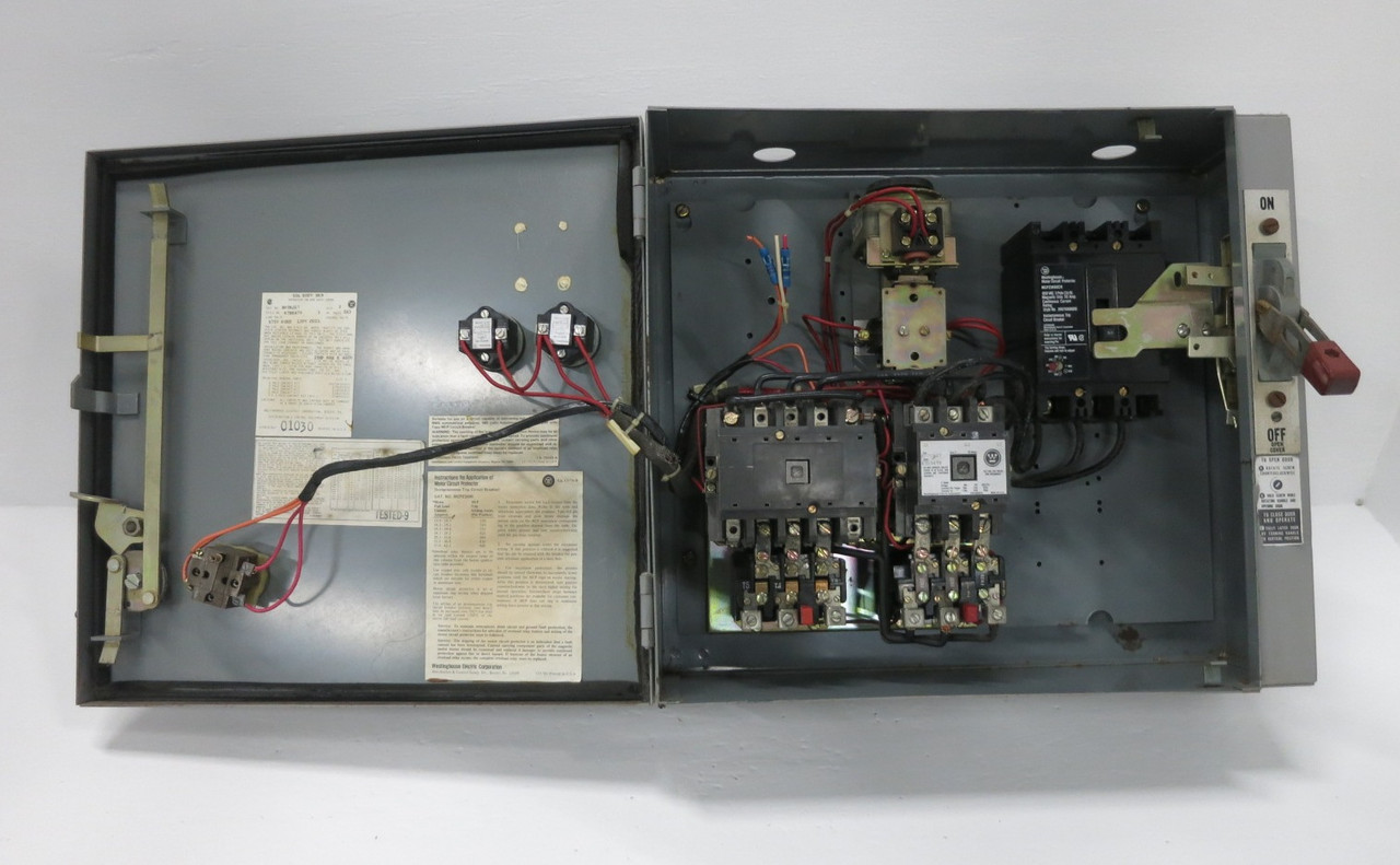 Westinghouse 50A Breaker Size 2 Two-Speed Motor Starter Combo Box 50 Amp MCP (DW8407-1)