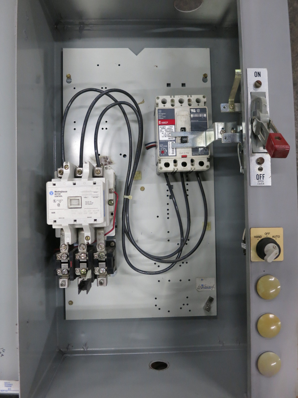 Westinghouse Size 3 Starter 100A Breaker Combo Box 100 Amp A200M3CAC Combination (DW8408-1)