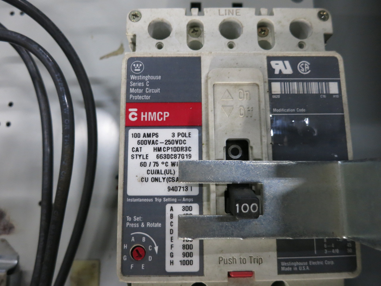 Westinghouse Size 3 Starter 100A Breaker Combo Box 100 Amp A200M3CAC Combination (DW8408-2)