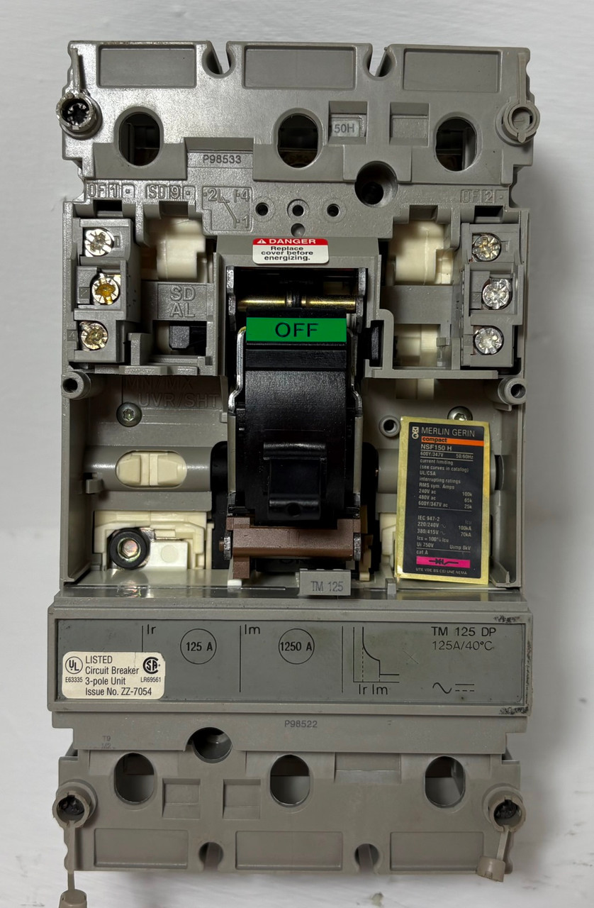 Merlin Gerin NSF150H 150A Compact Circuit Breaker w 125 Amp Trip TM125DP 600V 3P (EM5979-1)
