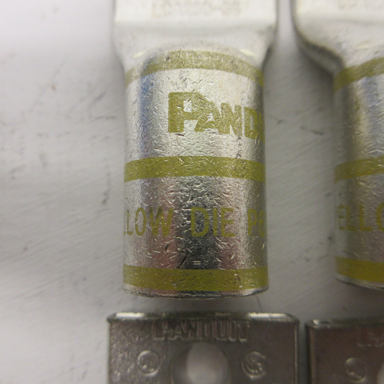 NEW Panduit LCA250-56 Crimp Lugs 1 Hole 250 STR CU Yellow Die P62 NNB (LOT OF 6) (AH1489-3)