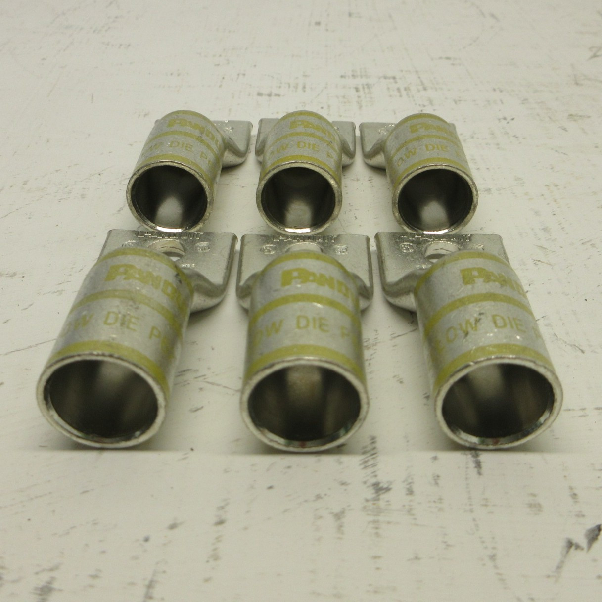 NEW Panduit LCA250-56 Crimp Lugs 1 Hole 250 STR CU Yellow Die P62 NNB (LOT OF 6) (AH1489-3)