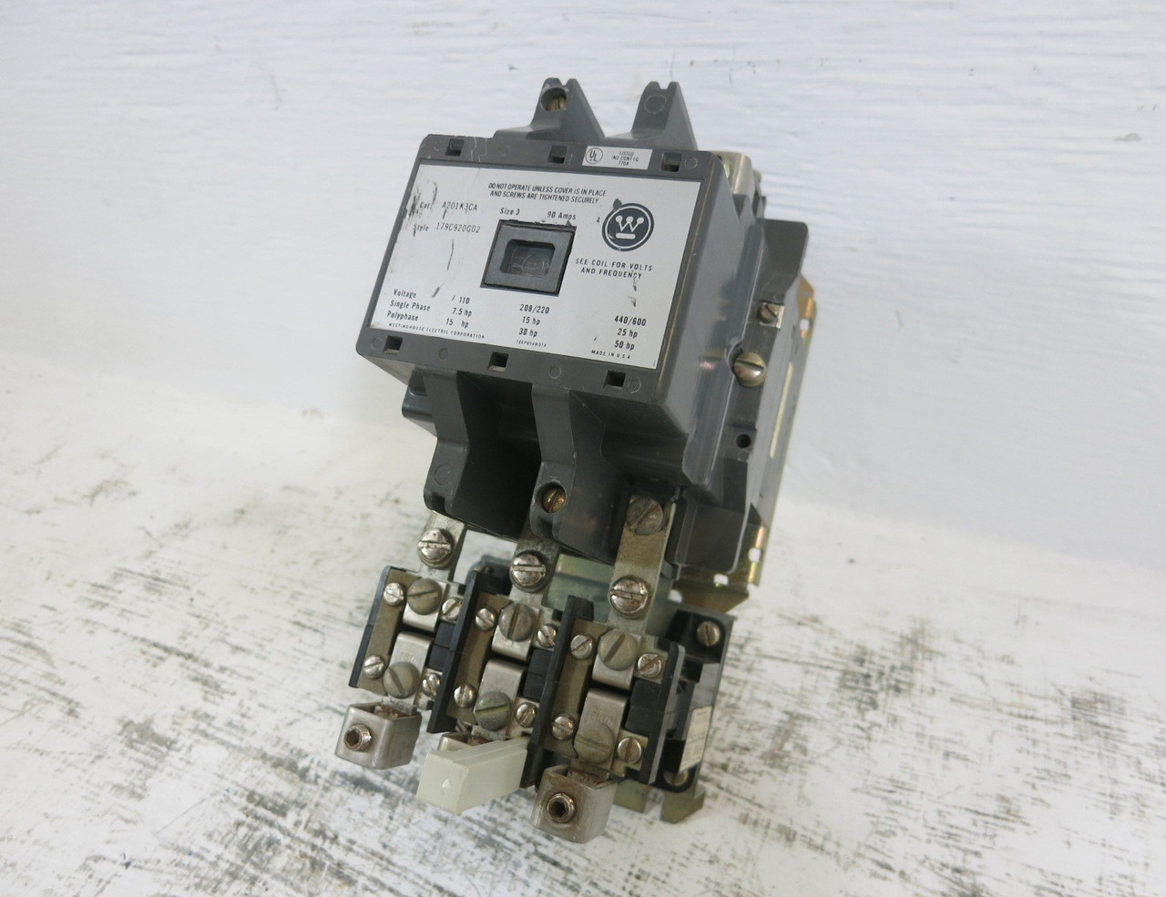 Westinghouse A201K3CA Size 3 Motor Starter 120V Coil Single Phase & Polyphase (BJ1146-1)
