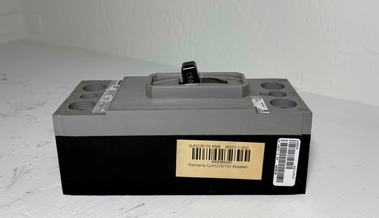 Siemens QJH22B150 150A 2 Pole Circuit Breaker Gray 22ka @ 240V ITE 150 Amp 2P (EM5982-1)