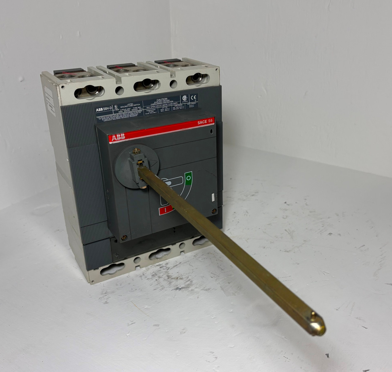 ABB S6H-D 600A Molded Case Switch SACE S6 w/ Aux Type S6H 600V 3P S6HD 600 Amp (EM5983-1)