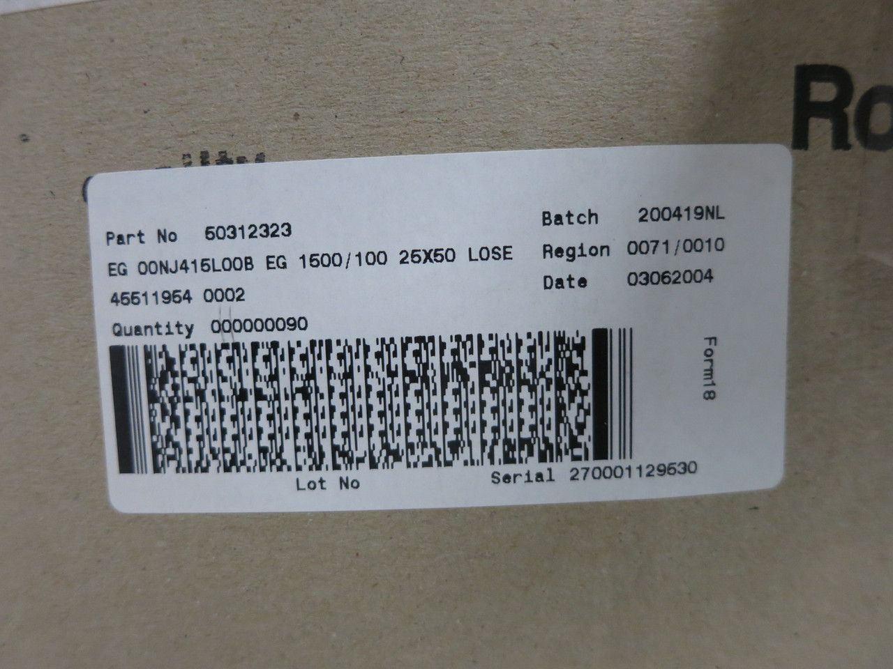 NEW Vishay Roderstein EG 00NJ415L00B 1500 uF 100V Capacitor EG1500 (BOX OF 90) (DW8420-6)