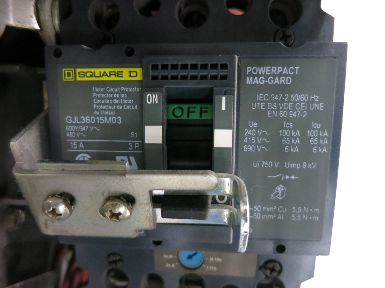 Square D Model 6 15A Breaker Size 1 Starter 6" Compact MCC Bucket 15 Amp GJL (DW8429-35)