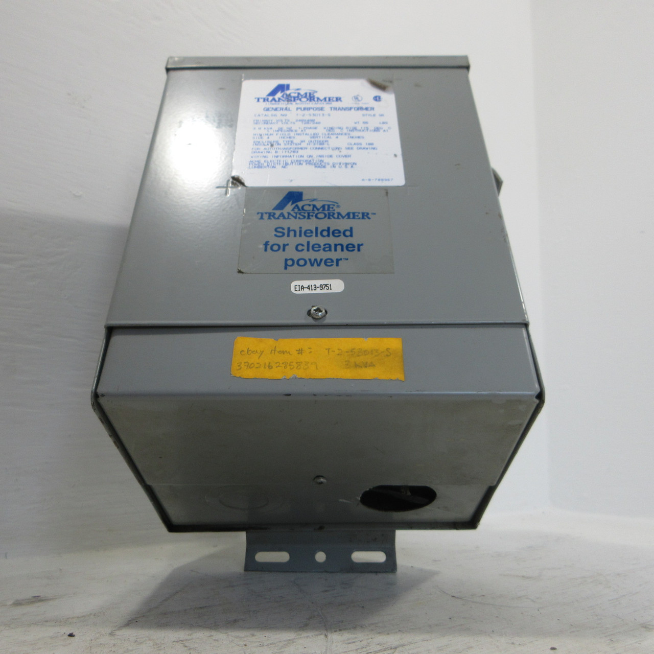 Acme 3 kVA 240x480 to 120/240V Dry Type 1PH Transformer T-2-53013-S Single Phase (AH1500-1)