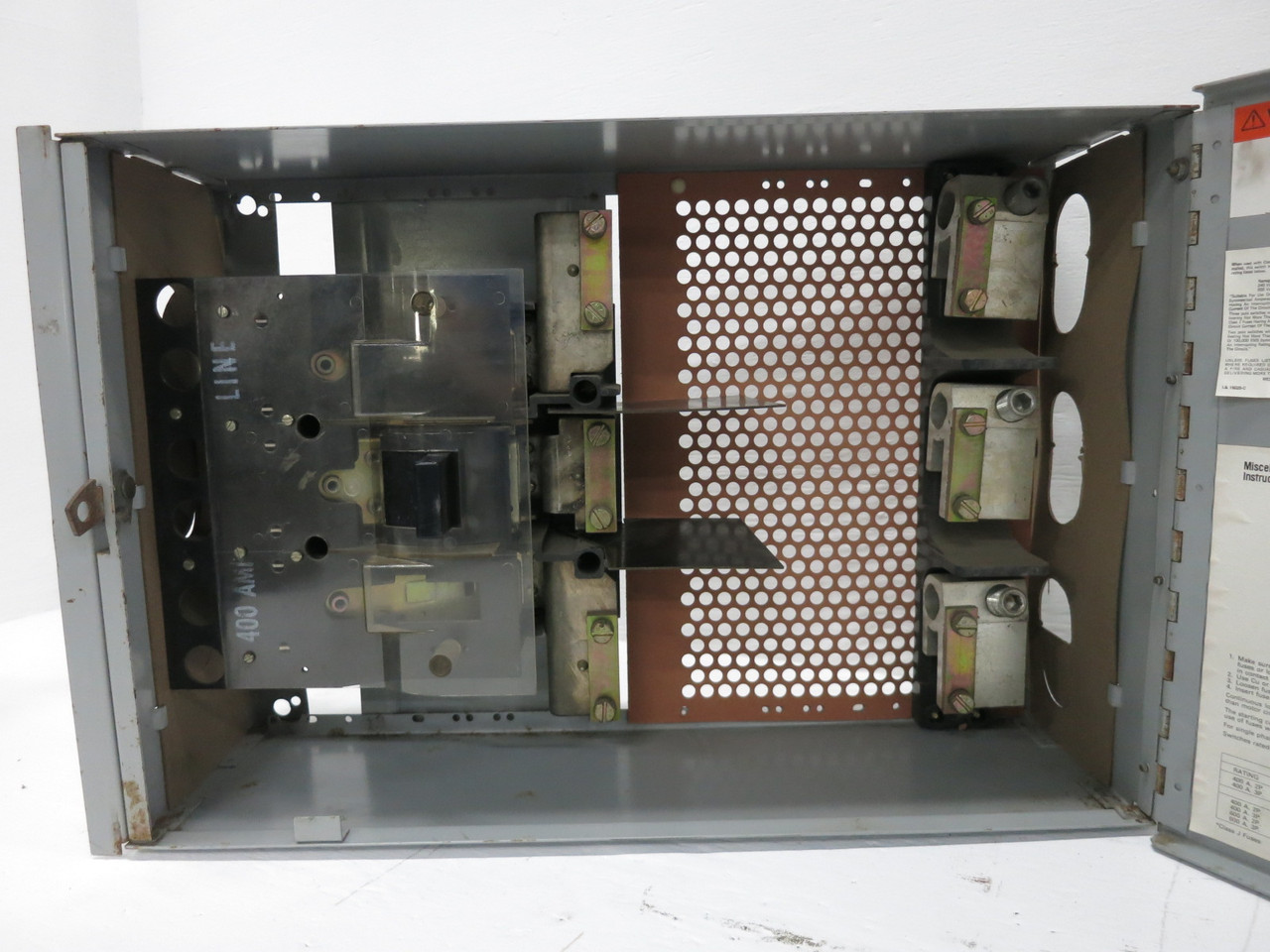 Westinghouse FDP365R 400A 600V Fusible Panelboard Switch FDP Unit FDP365 400 Amp (DW8439-2)