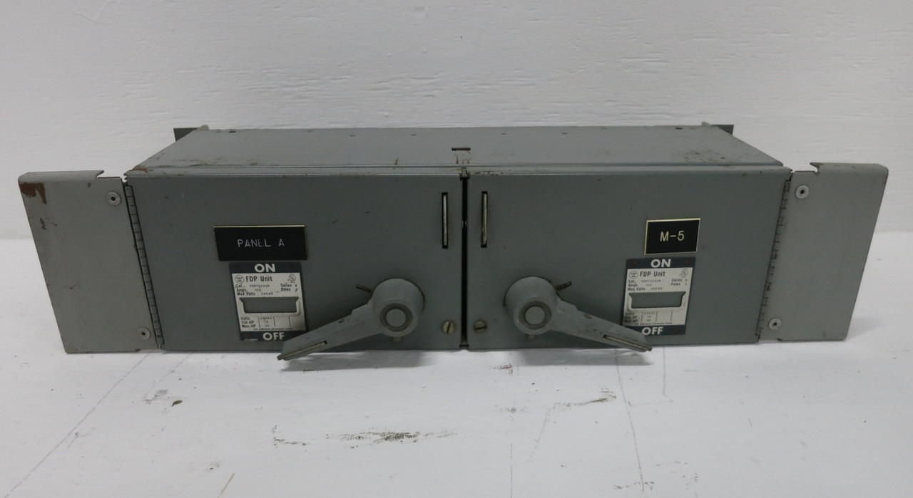 Westinghouse FDPT3233R 100A 240V Fusible Panelboard Switch FDP Unit Twin 100 Amp (DW8440-2)