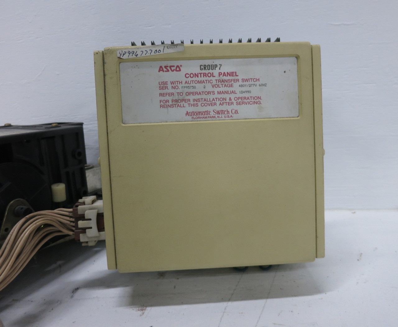 ASCO E940326097 260A 480V Automatic Transfer Switch Bulletin 940 260 Amp ATS (DW8453-1)