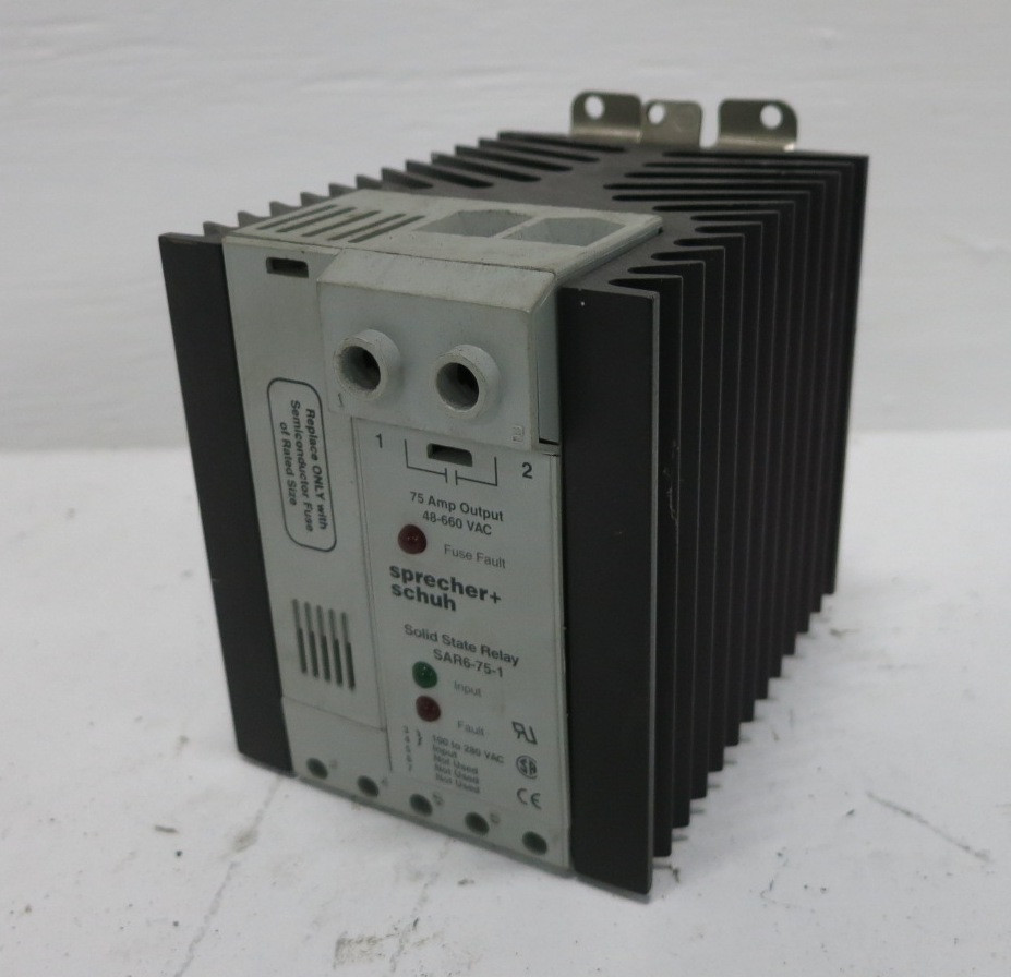Sprecher + Schuh SAR6-75-1 Solid State Relay 75A Out SAR6751 (DW8465-4)