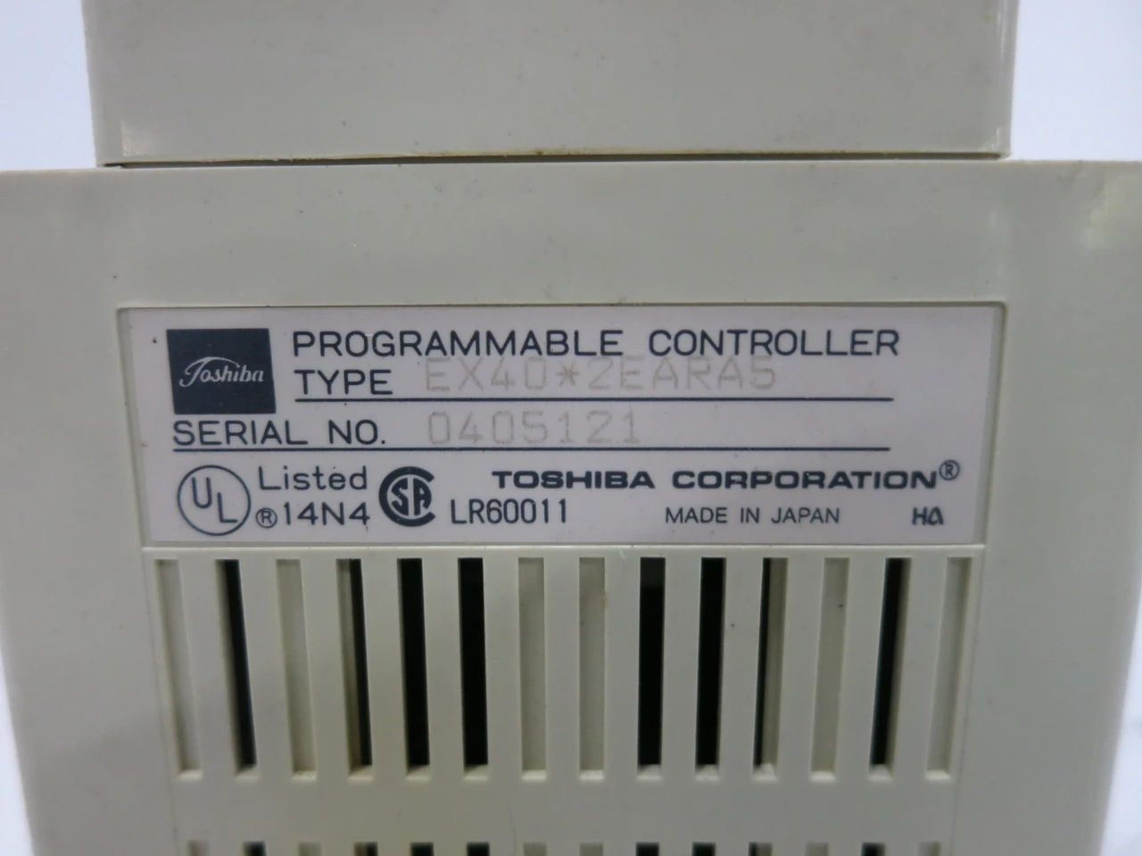 Toshiba EX40*2EARA5 Programmable Controller Expansion Unit EX40 PLC Module (DW8471-1)