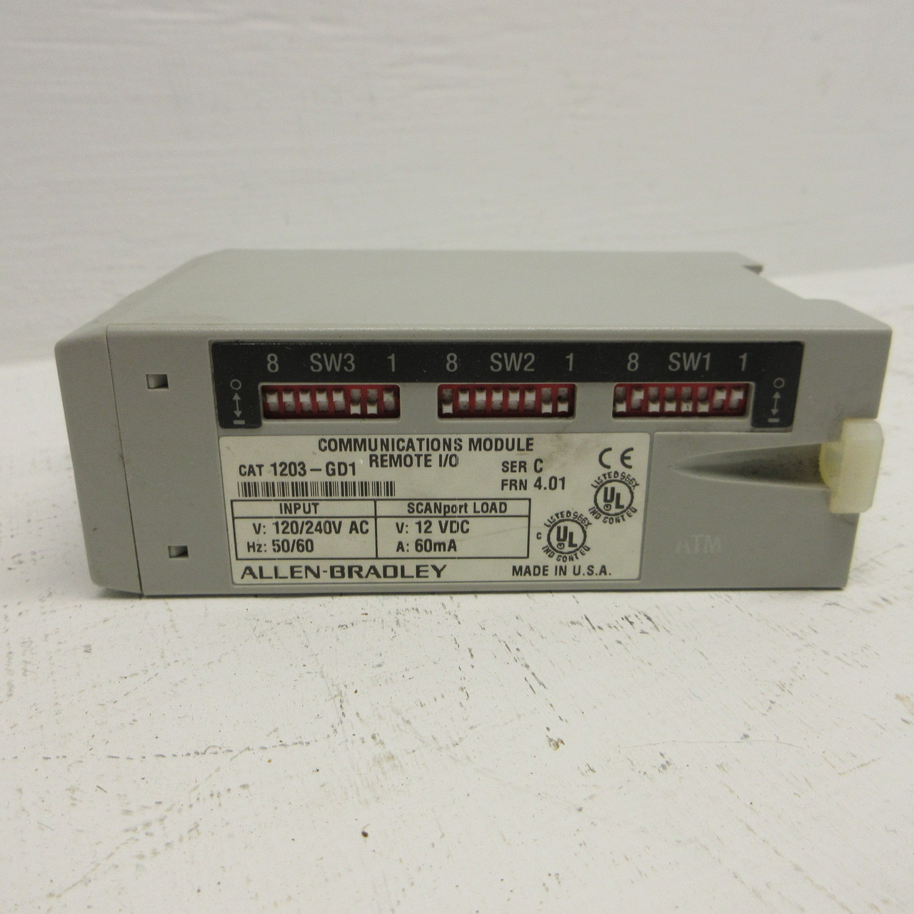 Allen Bradley 1203-GD1 Ser C FRN 4.01 Communications Module Remote I/O 1336 VFD (AH1537-13)
