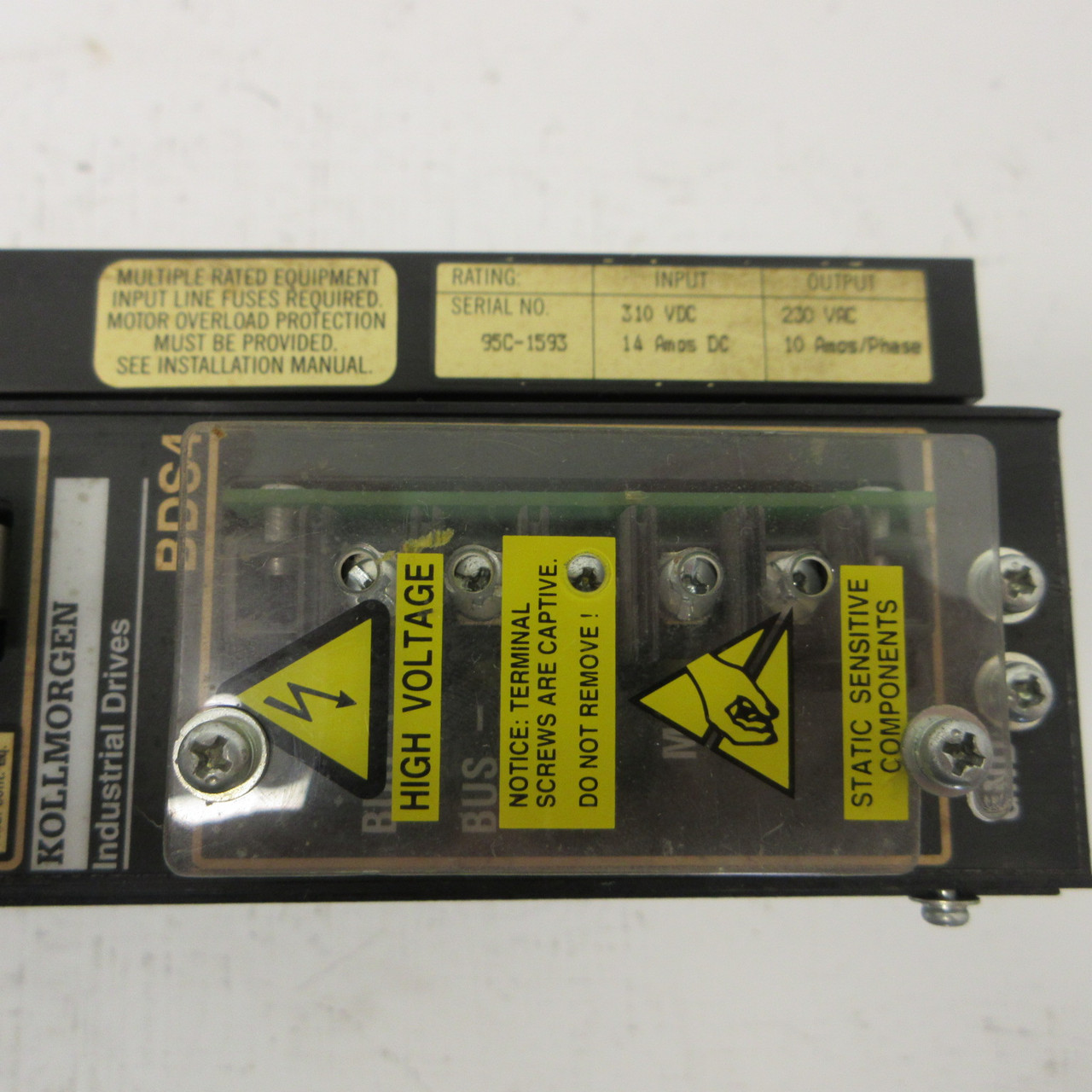 Kollmorgen BDS4A-210J-0001/405B29 Servo Drive BDS4 (INPUT: 310VDC OUTPUT: 230VAC (AH1539-1)