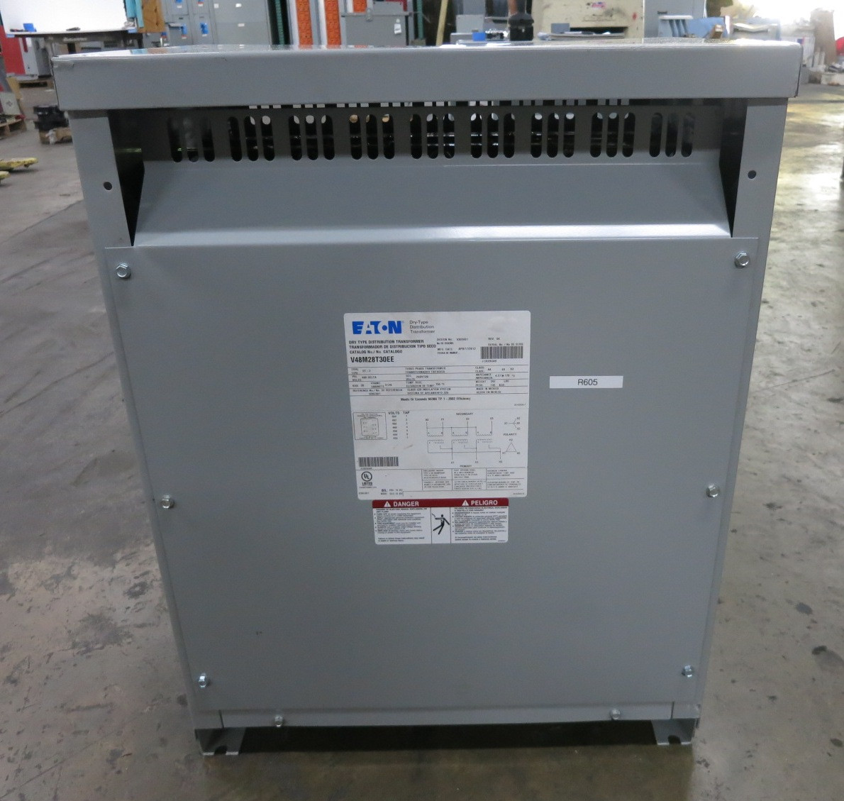 Eaton 30 kVA 480 Delta to 208Y/120 V 3PH Transformer V48M28T30EE 480V 280 (DW8480-1)