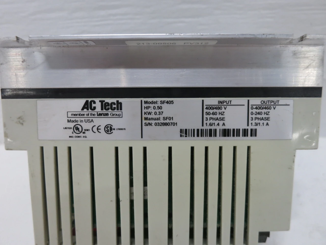 AC Tech SF405 0.5 HP 480V AC VS Drive SCF Series VFD 0.37 kW 1/2 HP 3PH 400/460 (DW8474-3)