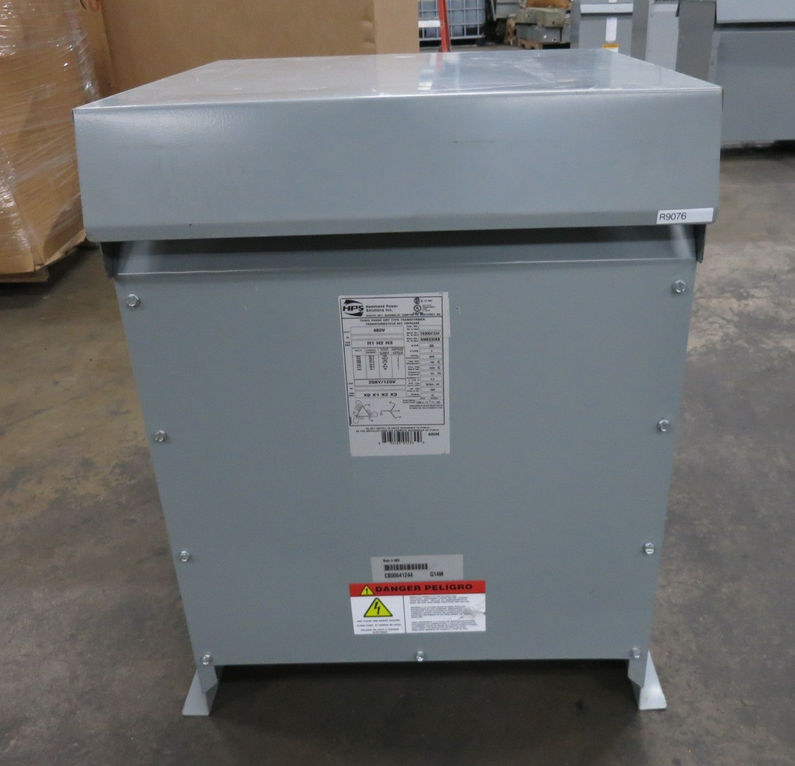 HPS 30 kVA 480 Delta to 208Y/120 V 3PH Dry Type Transformer NMK030KB 480V 208 3R (DW8484-1)