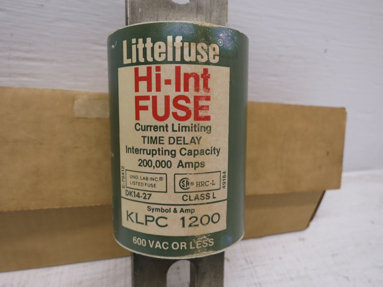 NEW Littelfuse KLPC1200 Hi-Int 1200A Fuse 600V KLP-C1200 1200 Amp Littlefuse NIB (DW8503-1)