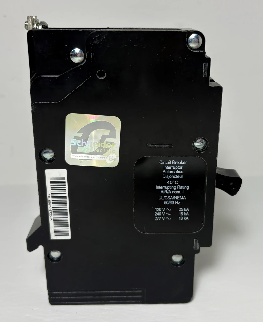 Square D EDB14030 30A Circuit Breaker 1 Pole 18kA @ 277/240 VAC 30 Amp 1P HACR (EM5994-2)