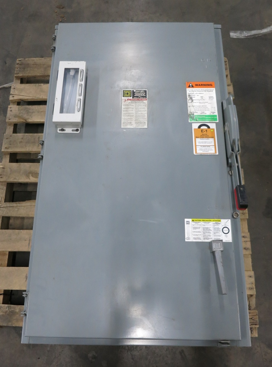 Square D HU365AWK 400A 600V Non-Fusible Safety Switch Disconnect 400 Amp 3R E04 (DW8511-1)