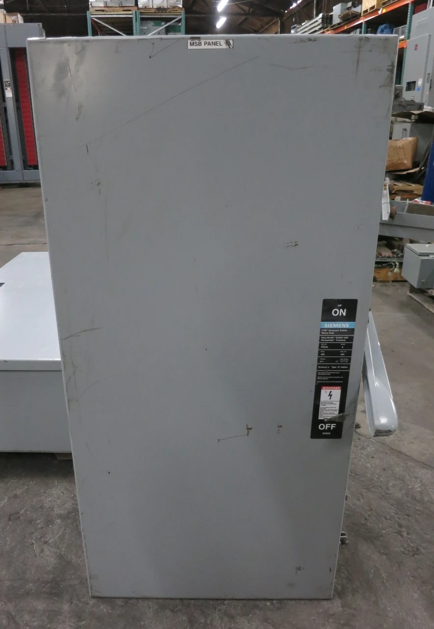 Siemens F355H 400A 600V Fusible Safety Switch Disconnect 400 Amp F355-H Type 12 (DW8514-2)
