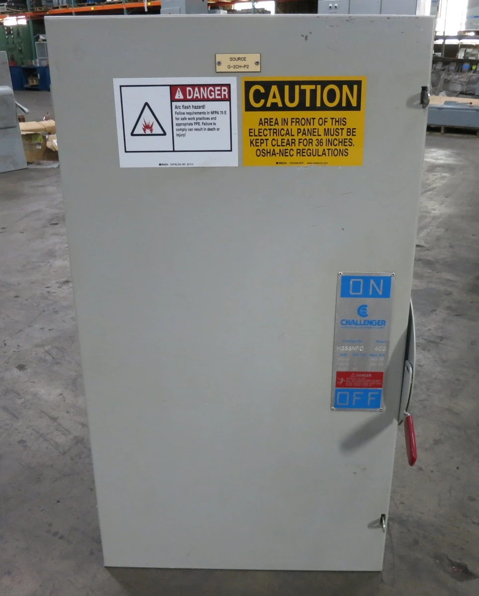 Challenger H365NFC 400A 600V Non-Fusible Safety Switch Disconnect 400 Amp (DW8507-2)
