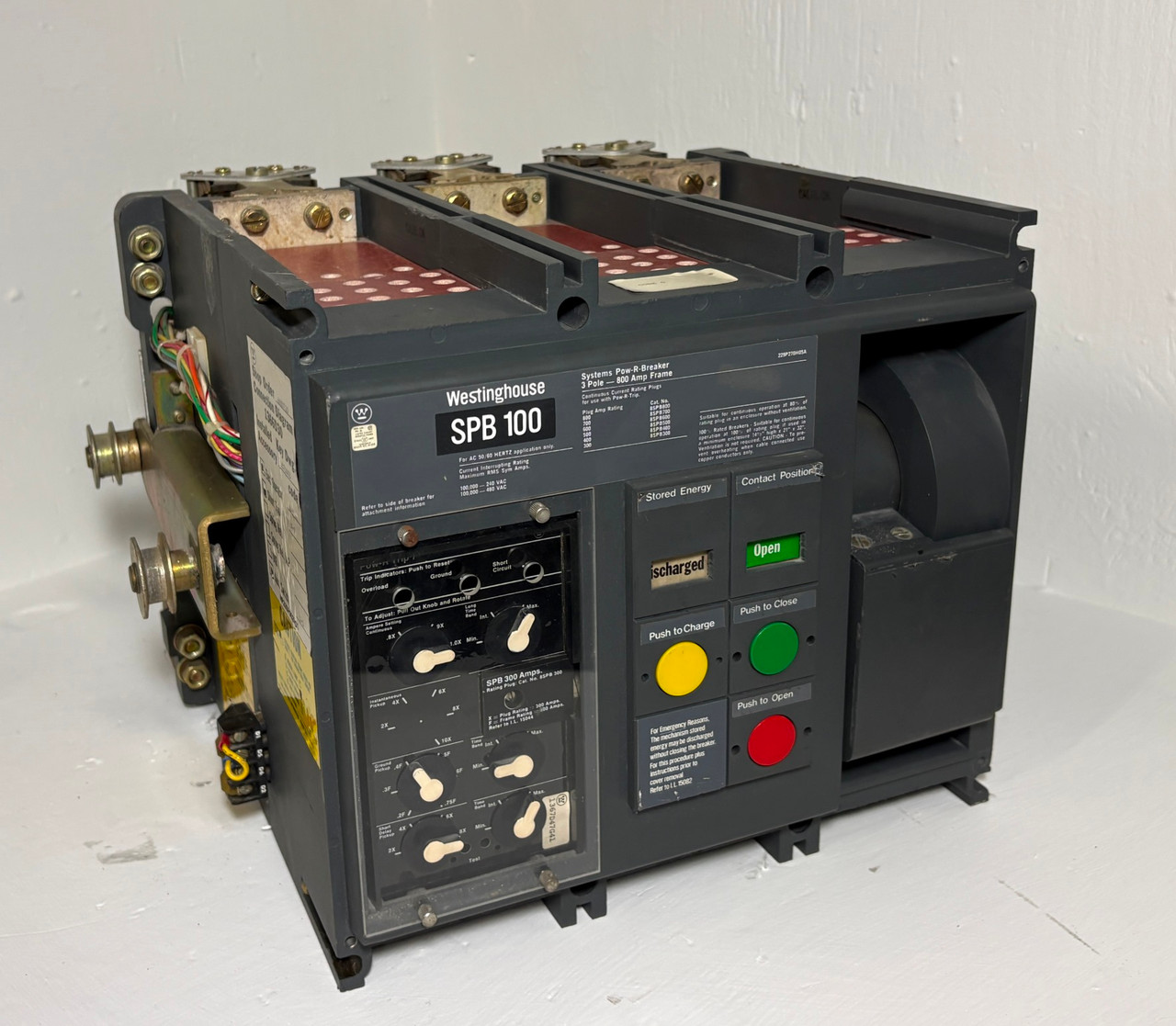 Image of Westinghouse SPB 100 800A LSIG Drawout EO Pow-R Breaker 300 Amp Plug 480V DO