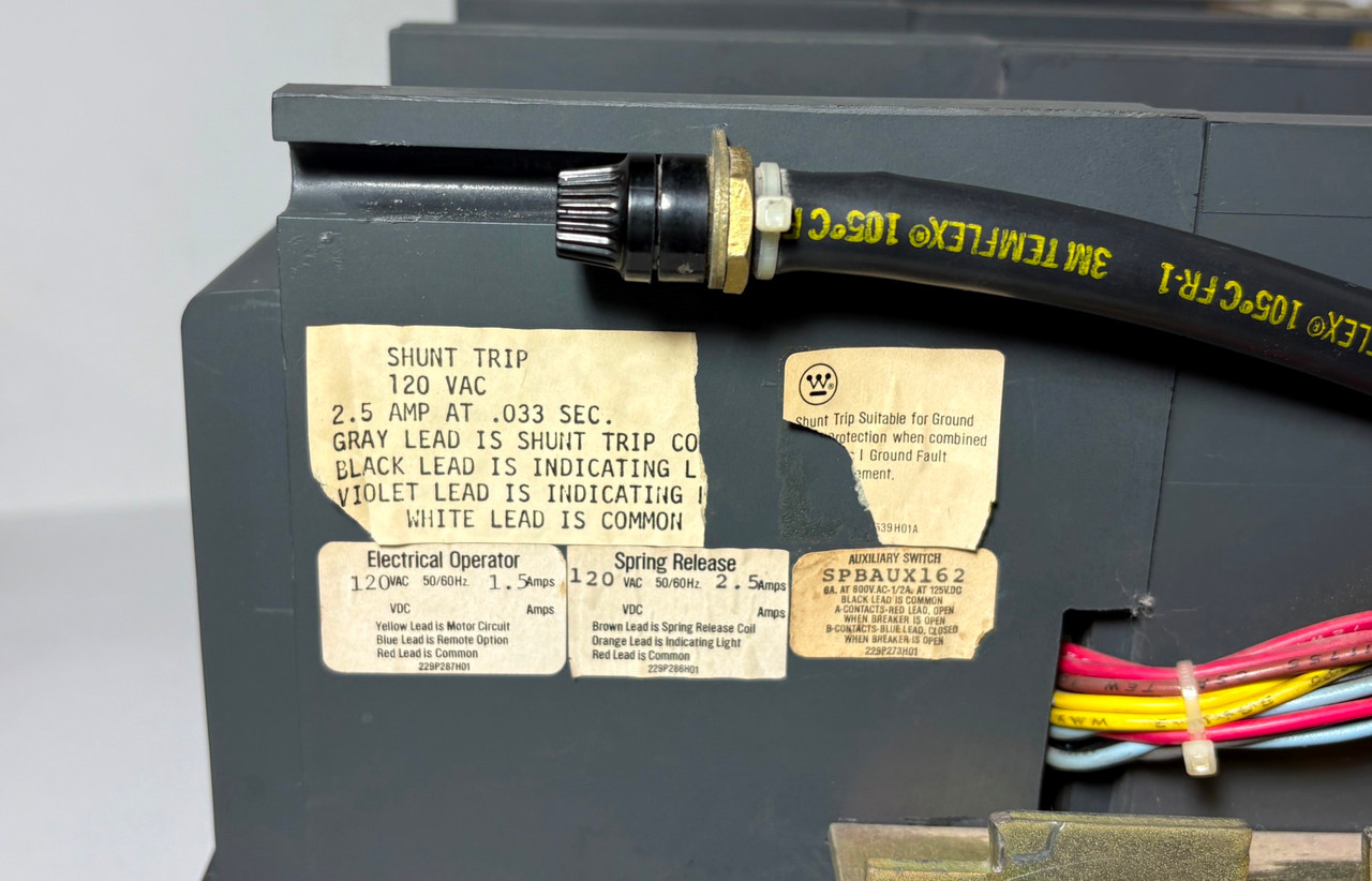 Westinghouse SPB 100 800A LSIG Drawout EO Pow-R Breaker 300 Amp Plug 480V DO (EM5995-1)