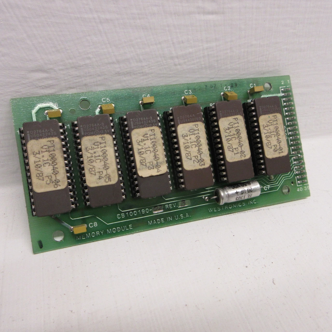 Westronics CB100190-02 Rev B Memory Board PCB PC Board PLC Card Module (AH1576-1)