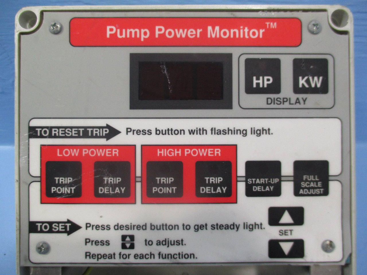 Durco Pump Power Monitor Model KW941 Part No. AY55611D 110V (EBI1204-5)