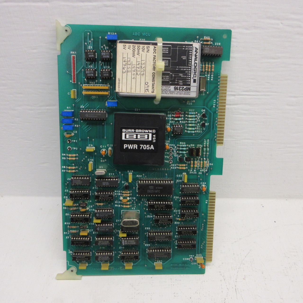Westronics CB100186-01 Rev A Circuit Board PCB PC Board PLC Card Module ADC/MCU (AH1578-1)