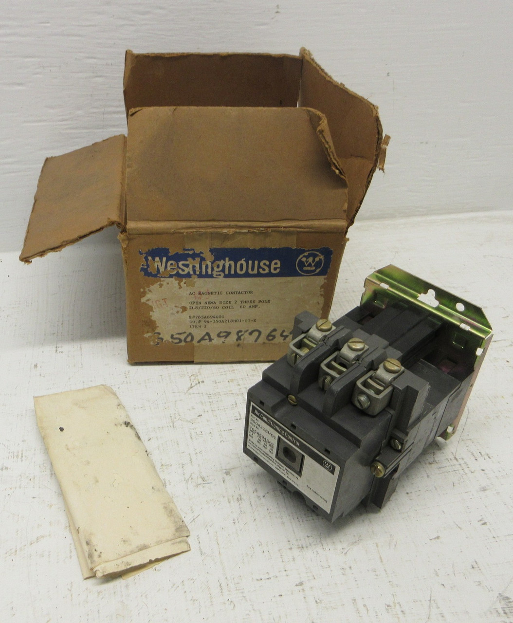 NEW Westinghouse 350A218H01 AC Control Contactor (208/220V Coil) 765A694G01 NIB (AH1579-1)