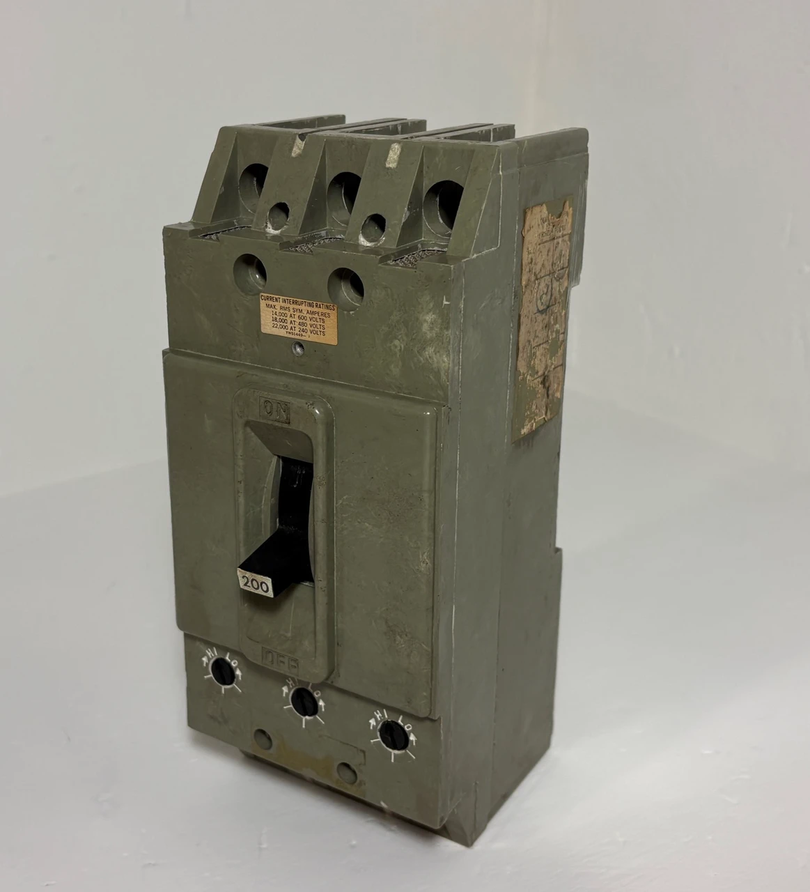 FPE HFJ631200 200A AB Circuit Breaker HFJ 600V 3P Federal Pacific 200 Amp (EM5997-6)