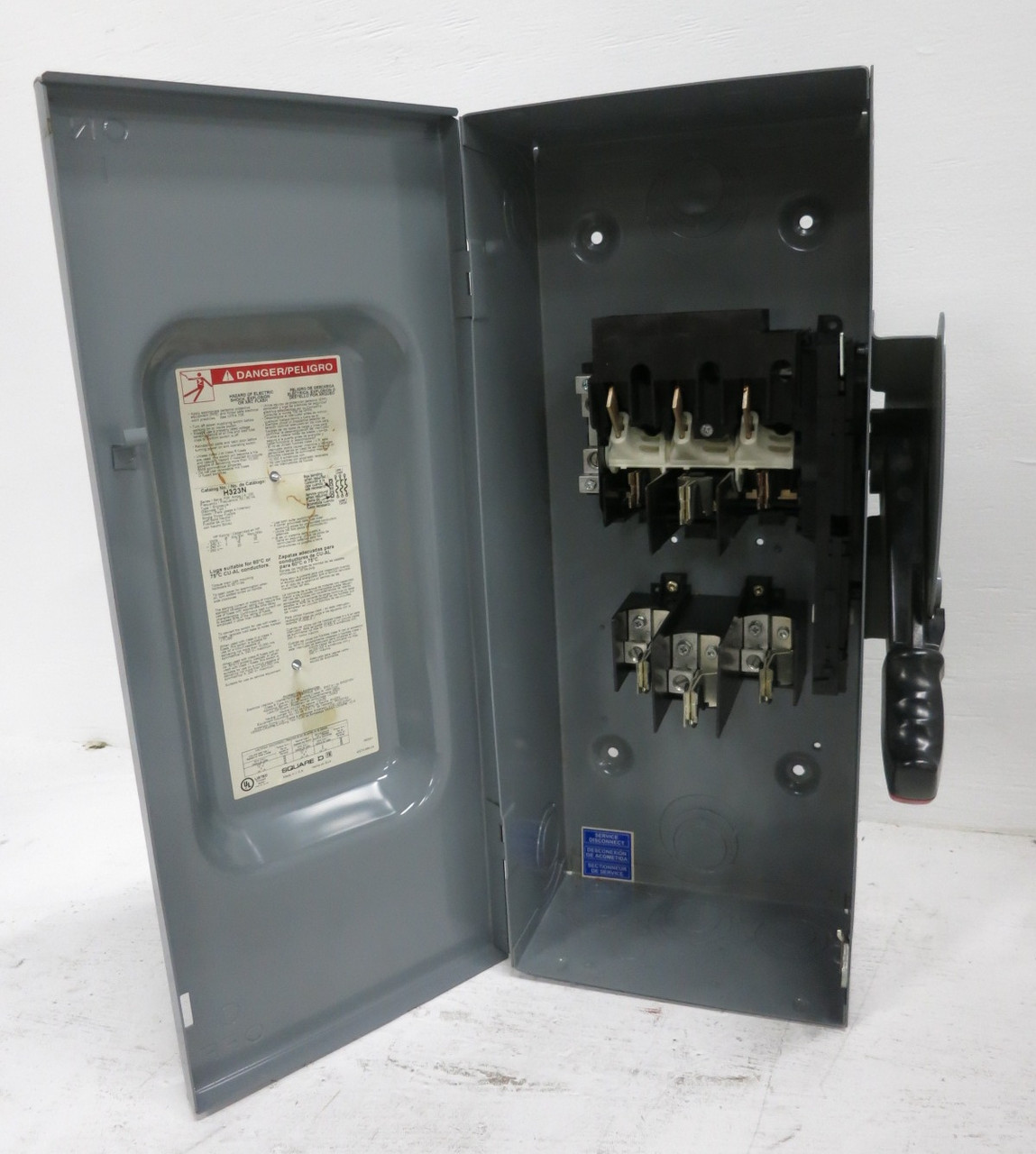 NEW Square D H323N 100 Amp 240V Fusible Safety Switch Disconnect 100A H323-N F05 (DW8557-1)