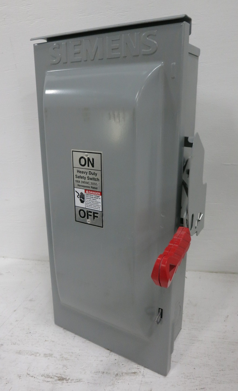 NEW Siemens HF323NR 100 Amp 240V Fusible Safety Switch Disconnect 100A 3R (DW8564-1)