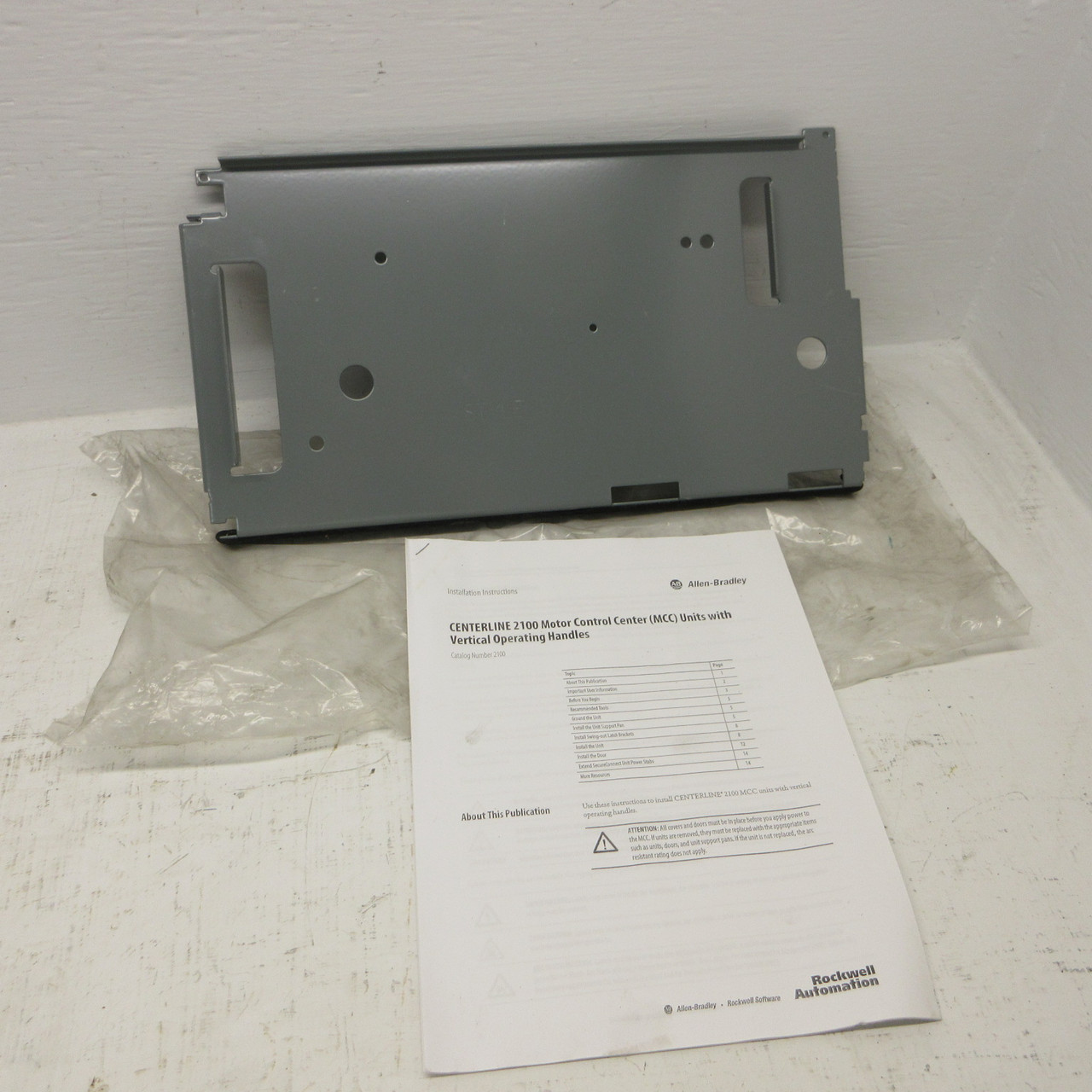 Allen Bradley 2100 Centerline MCC Midshelf Assembly Shelf Support Pan Divider 3 (AH1599-1)