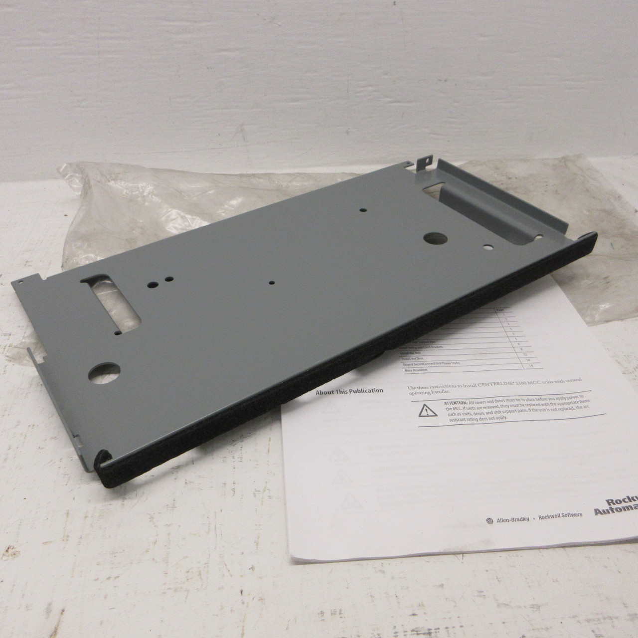 Allen Bradley 2100 Centerline MCC Midshelf Assembly Shelf Support Pan Divider 3 (AH1599-1)