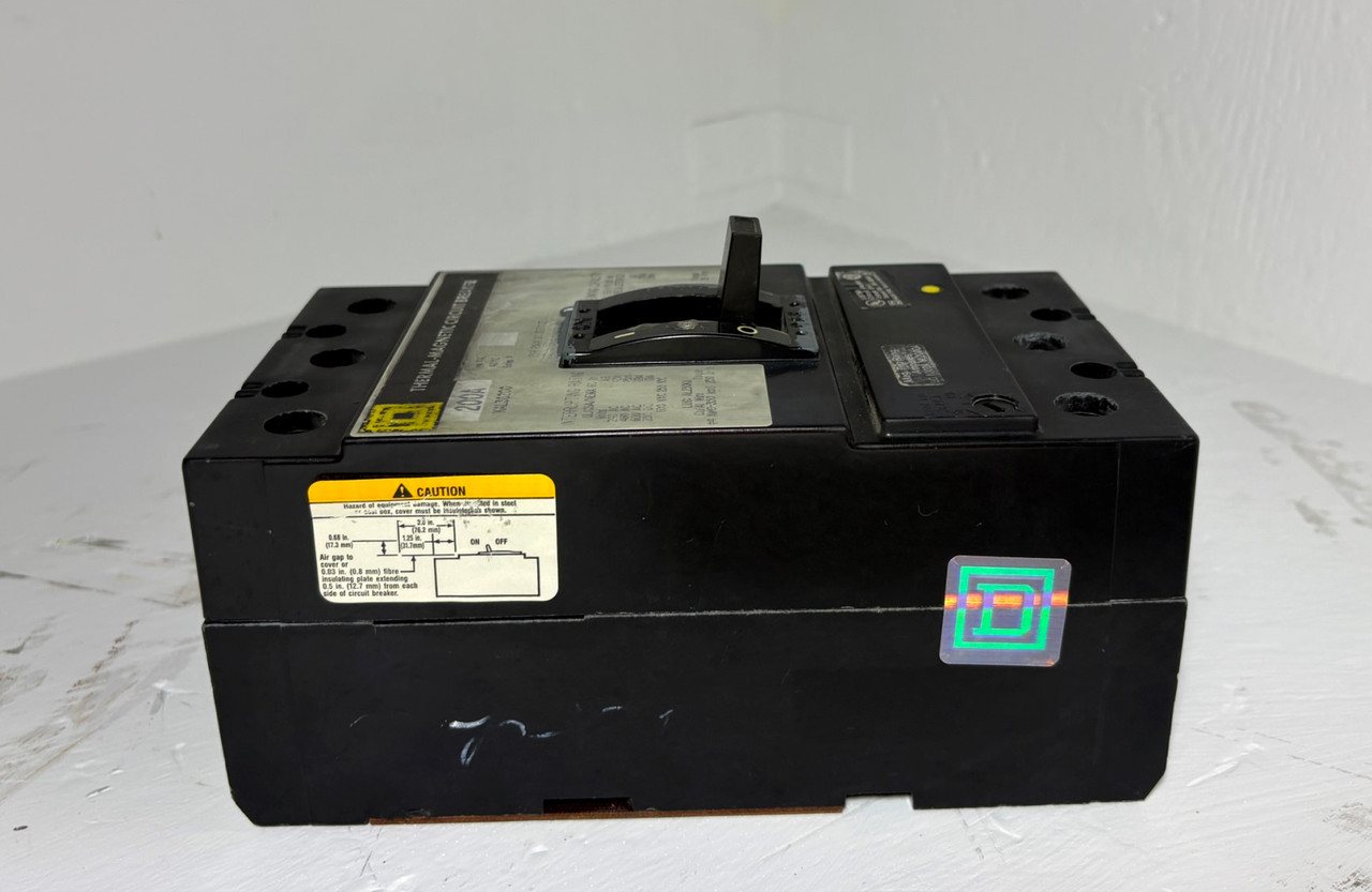 Square D KAL36200 200A Circuit Breaker 600V 3P Type KAL 200 Amp faded label (EM5999-2)